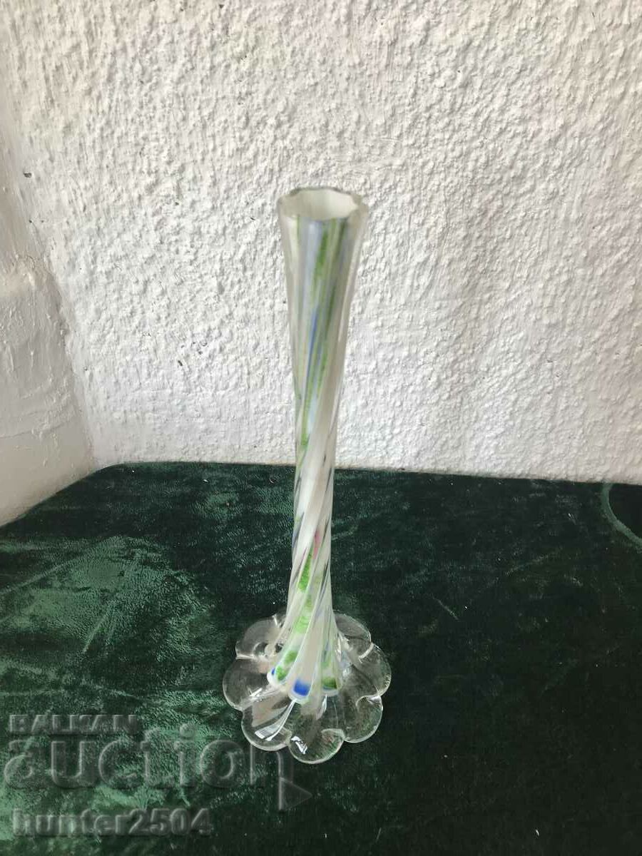 Vase-color, handmade glass, 22 cm