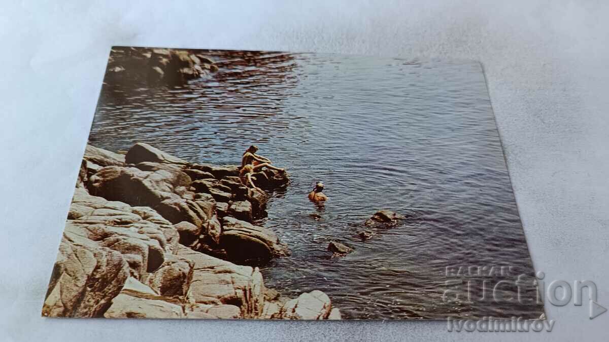 Пощенска картичка Черноморски бряг 1987