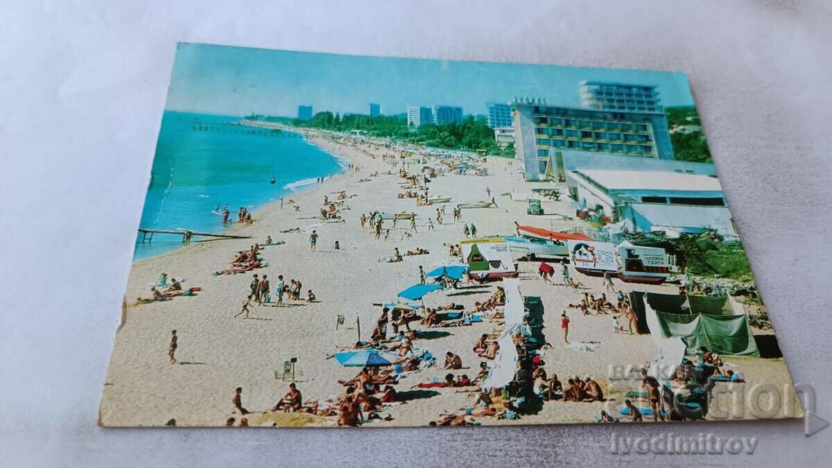 Postcard Golden Sands Beach 1978