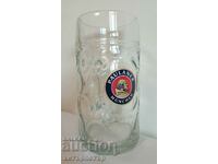 Paulaner glass beer mug 1 liter unused