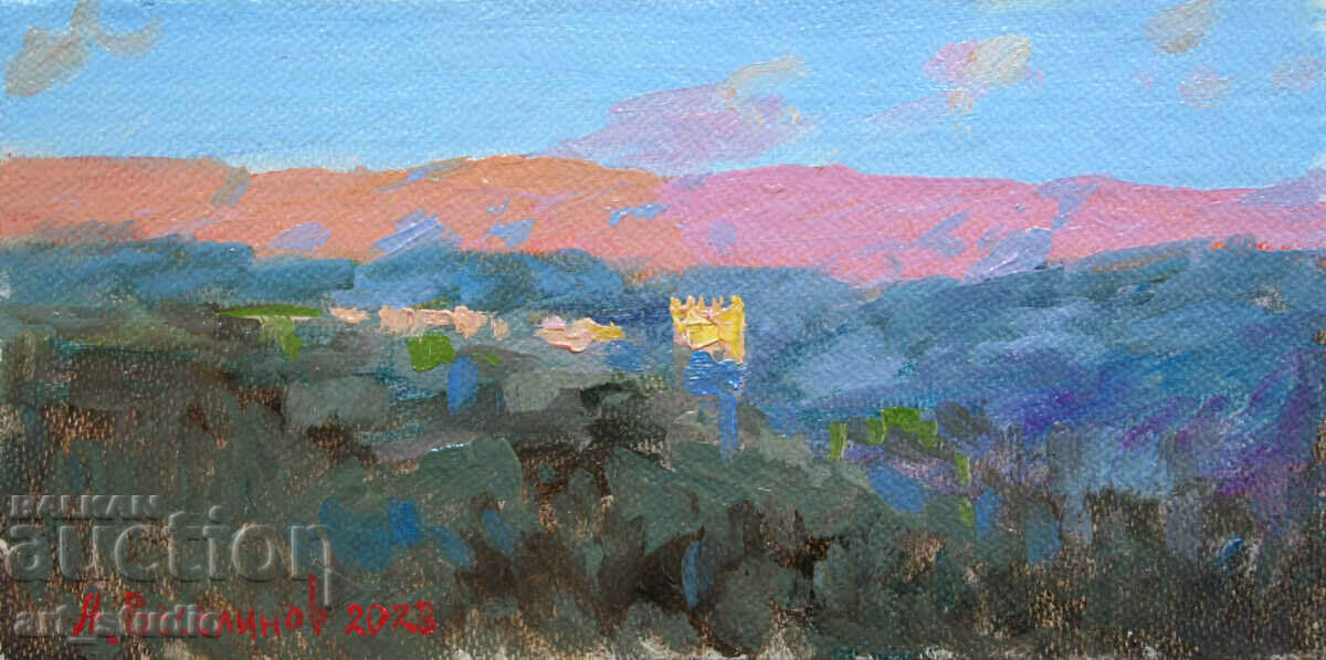 Baldwin Tower - evening - oil paintings