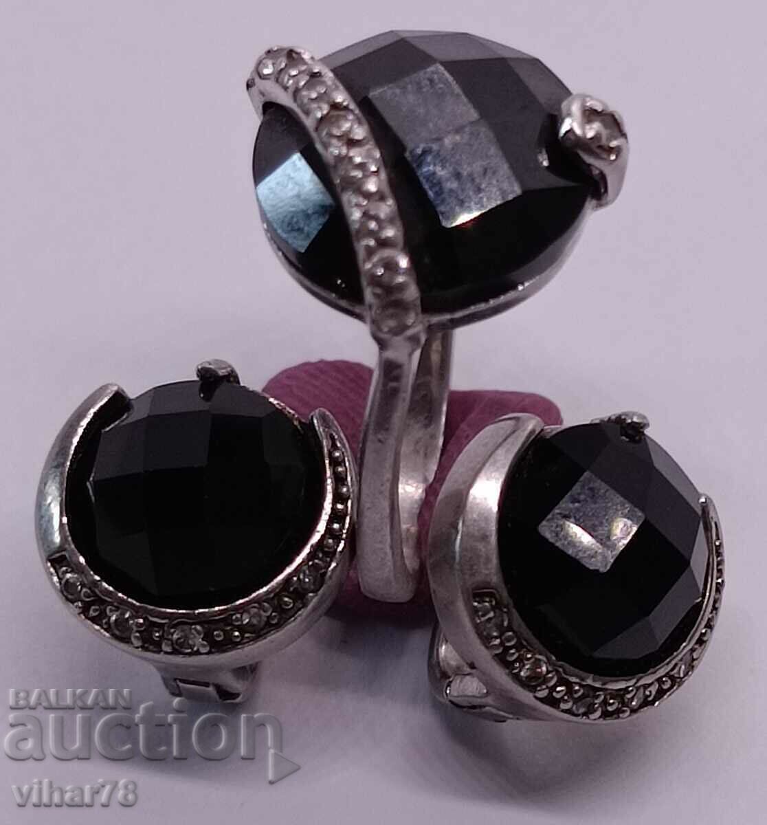 Silver set of ring with earrings with price 134.99 BGN | € 69.02 Silver set of ring with earrings with price 134.99 BGN | € 69.02