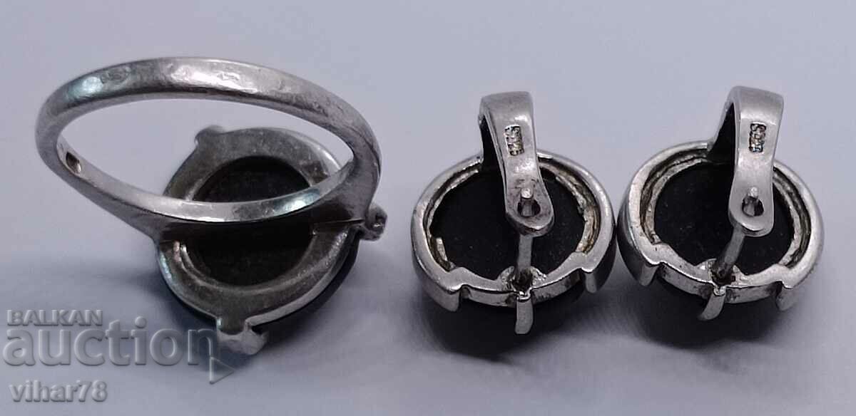 Delivery of Silver set of ring with earrings Delivery of Silver set of ring with earrings