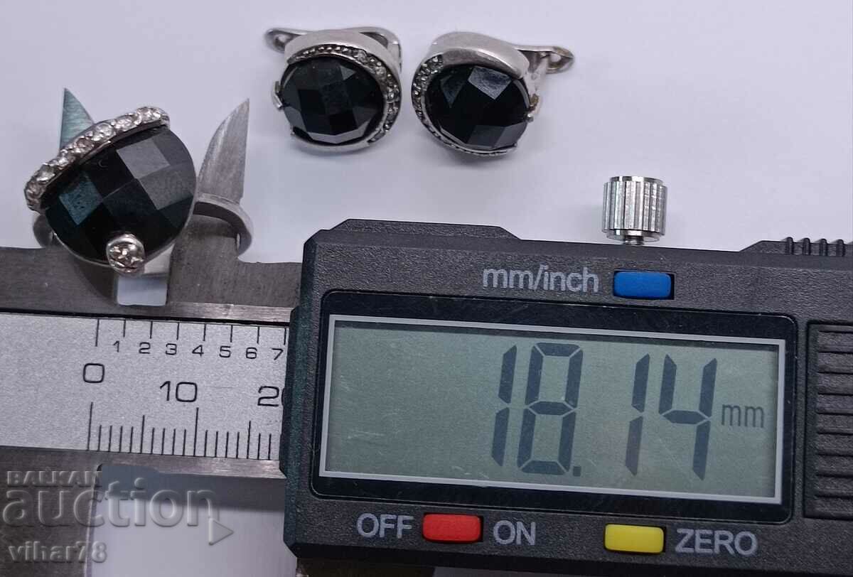 Silver set of ring with earrings - 5 Silver set of ring with earrings - 5