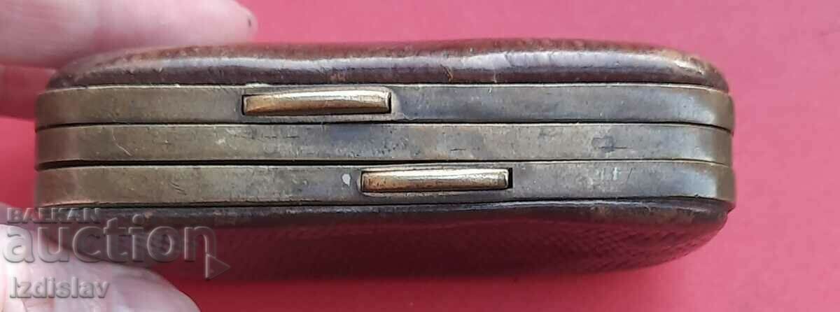 Vintage French leather purse 1878 for Napoleons - 5