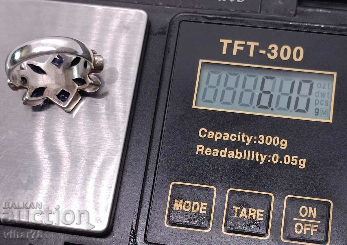 Silver ring with amethyst - 7 Silver ring with amethyst - 7