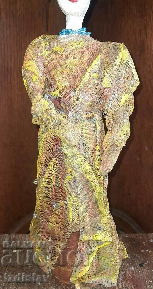 Auction  Vintage papier-mâché doll