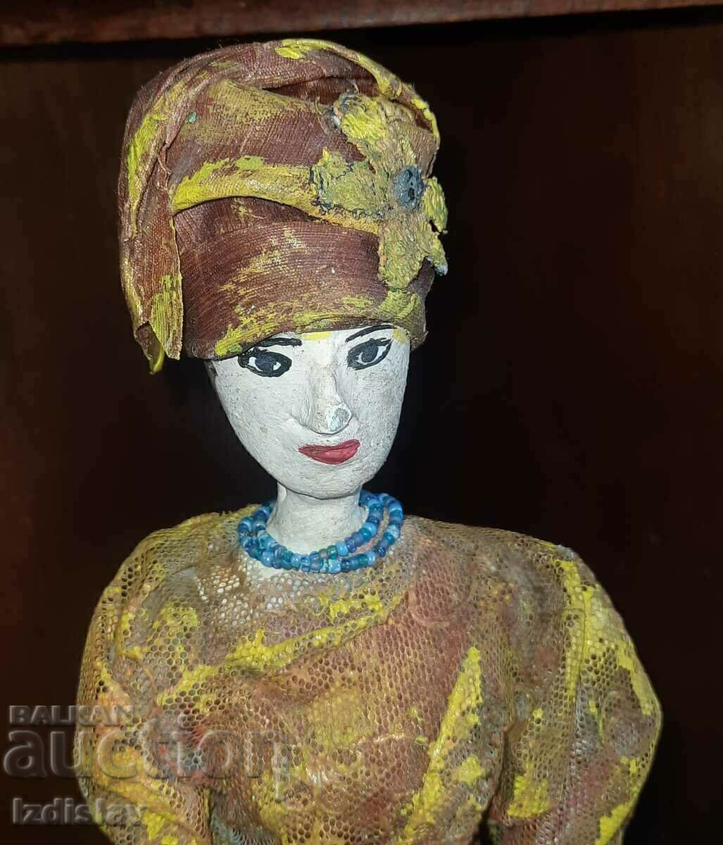Vintage papier-mâché doll - 5