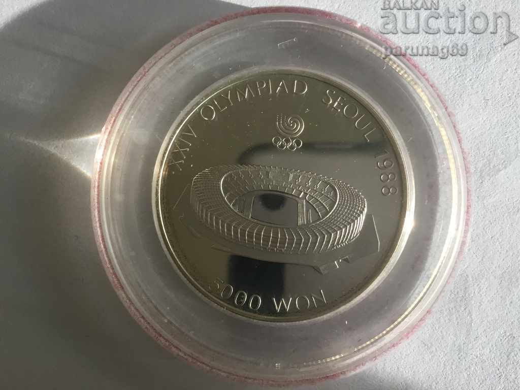 Coreea de Sud 5.000 ea 1987 Seul 1988 Argint 0.925
