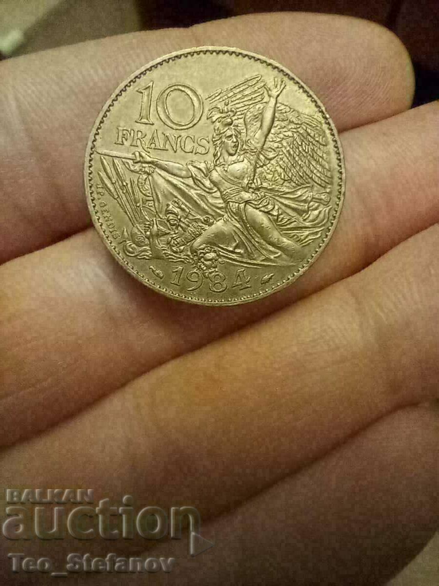 10 franci 1984 Jubileul Franței