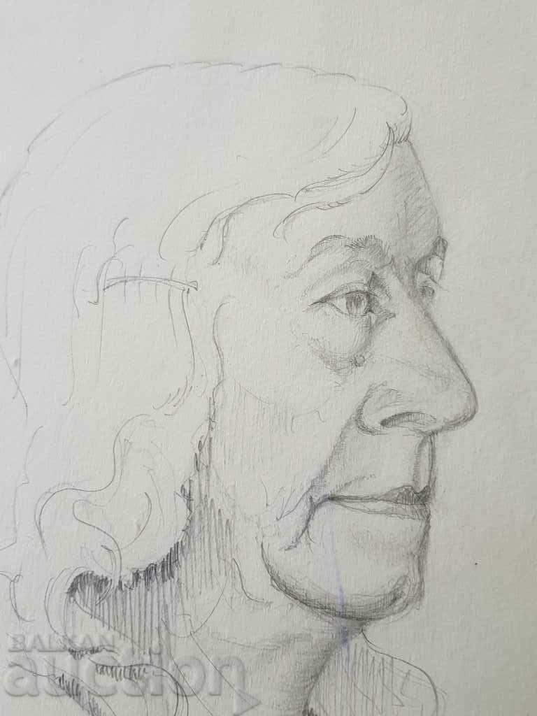 Κύριο σχέδιο με μολύβι Toma Petrov Πορτρέτο γυναίκας 1946 με τιμή 20.00 BGN | € 10.23 Κύριο σχέδιο με μολύβι Toma Petrov Πορτρέτο γυναίκας 1946 με τιμή 20.00 BGN | € 10.23