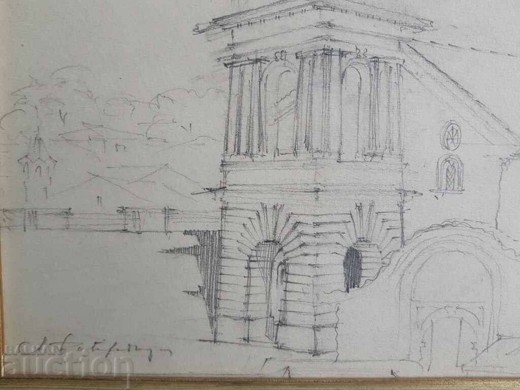 Κύριο σχέδιο με μολύβι Toma Petrov Church of St. Μήτηρ Θεού - 5