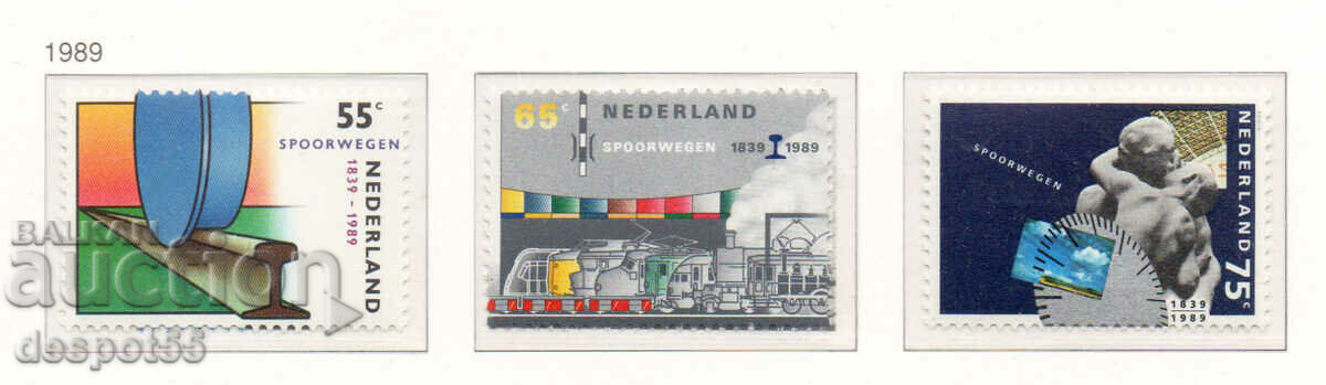 1989. Нидерландия. 150-та годишнина на холандските железници