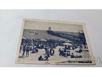 Carte poștală Plaja Varna 1949