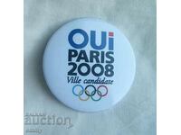 Badge-Paris, candidate to host the 2008 Olympic Games.
