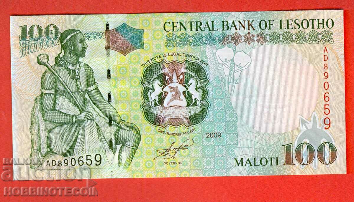 LESOTHO 100 issue - issue 2009 NEW UNC