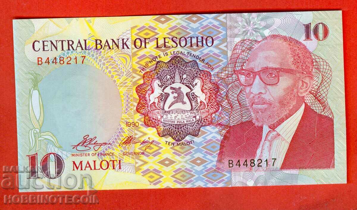 LESOTHO 10 issue - issue 1990 NEW UNC