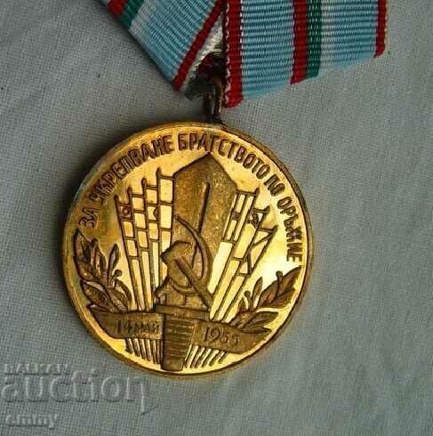 Delivery of Medal "For Strengthening the Brotherhood in Arms", with ribbon