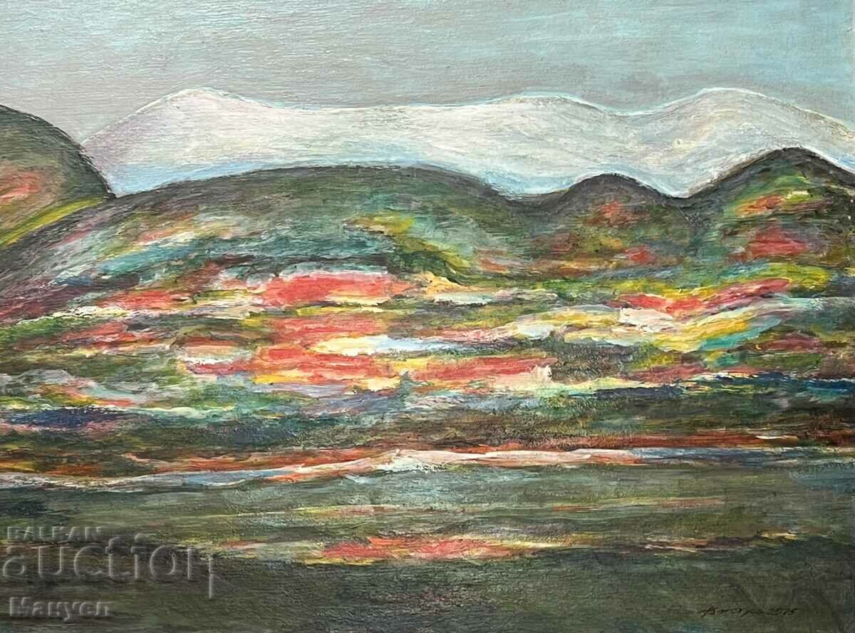 Painting - "Mountain landscape" by Bistra Peovska.