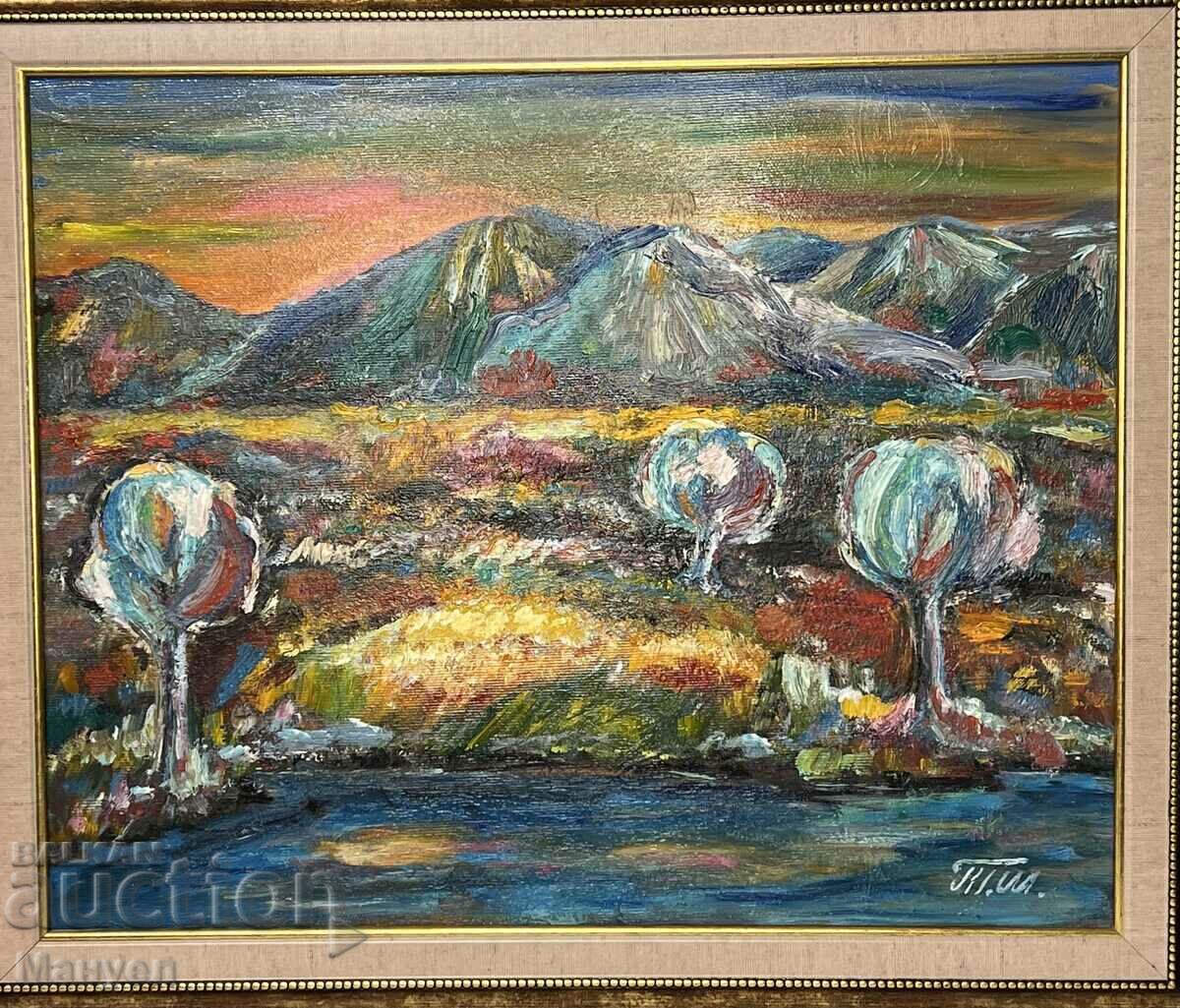 Painting, landscape by Tenyo Shishkov with price 400.00 BGN | € 204.52 Painting, landscape by Tenyo Shishkov with price 400.00 BGN | € 204.52
