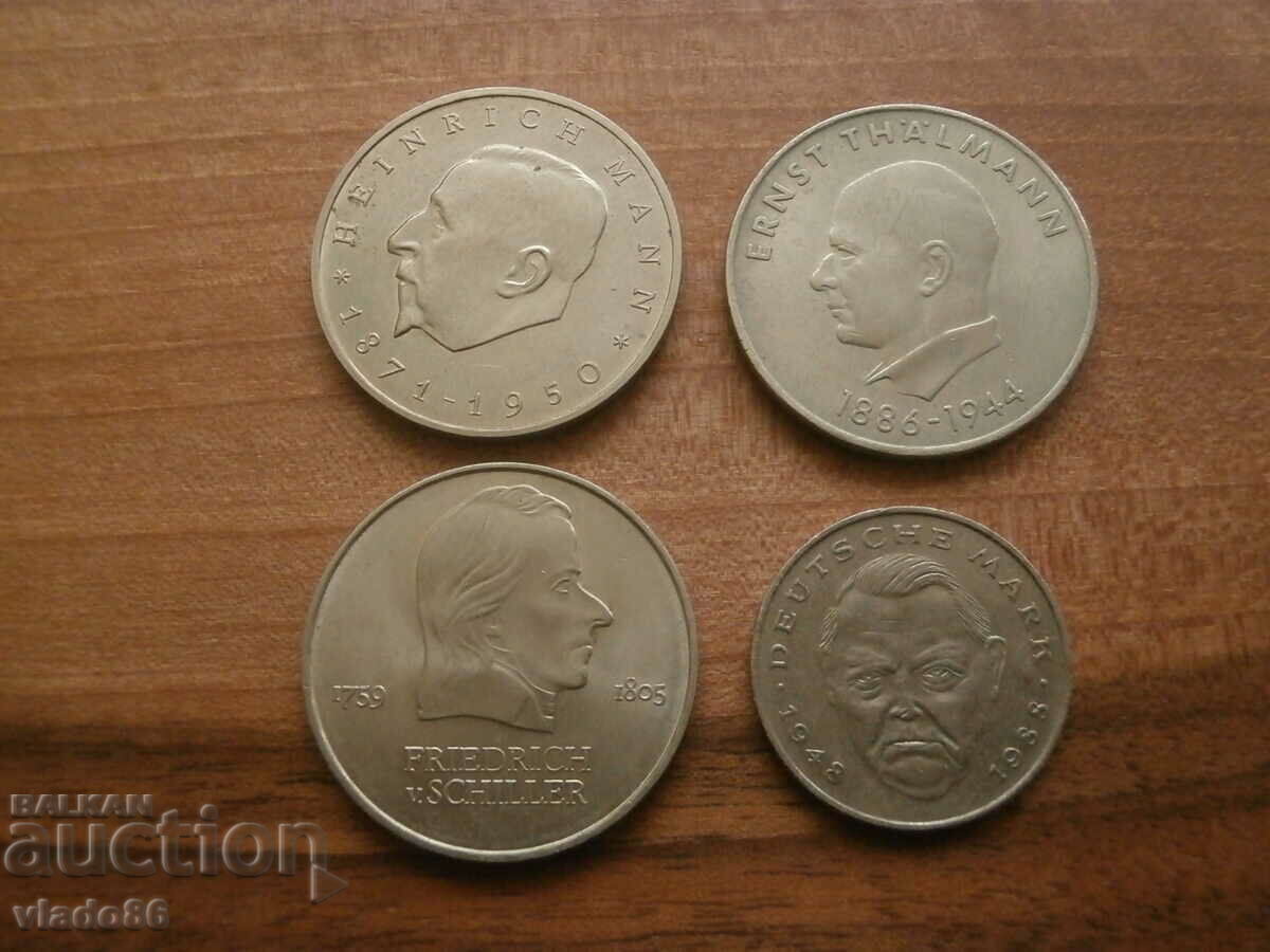 German jubilee coins 20 marks 1971, 1972, 2 marks 1990
