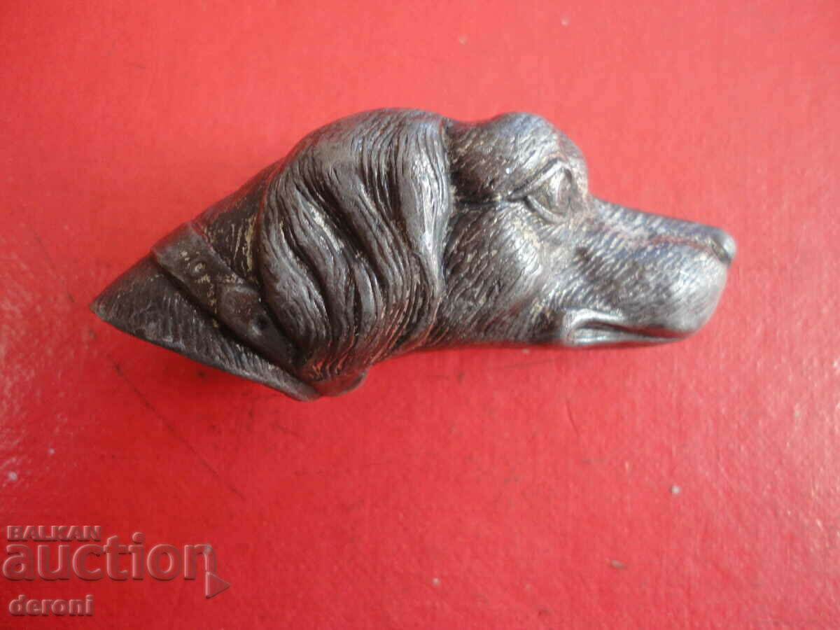 Auction  Antique whip handle nagaika cane dog