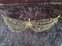 Vechi Argint Renaissance Trepidație Bijuterie Capăt Costum 19V