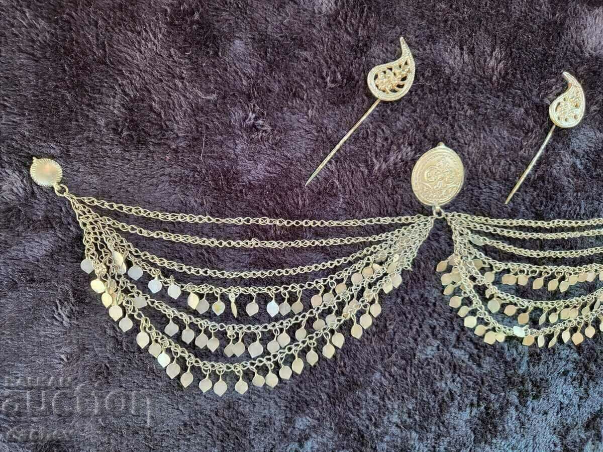 Auction Old Silver Revivalist Trefoil Ornament/Brooch/Pendant, Traditional Costume, 19th Century Auction Old Silver Revivalist Trefoil Ornament/Brooch/Pendant, Traditional Costume, 19th Century