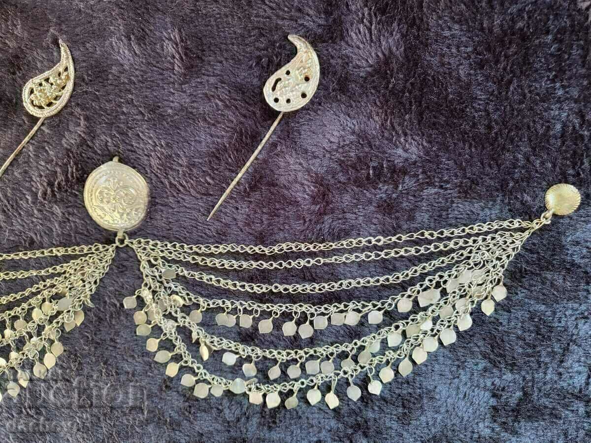 Delivery of Old Silver Revivalist Trefoil Ornament/Brooch/Pendant, Traditional Costume, 19th Century Delivery of Old Silver Revivalist Trefoil Ornament/Brooch/Pendant, Traditional Costume, 19th Century