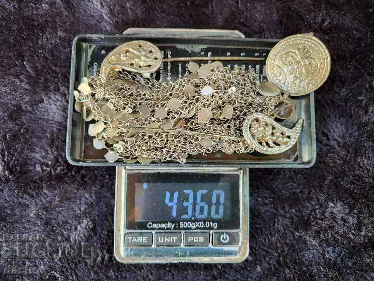 Old Silver Revivalist Trefoil Ornament/Brooch/Pendant, Traditional Costume, 19th Century - 7 Old Silver Revivalist Trefoil Ornament/Brooch/Pendant, Traditional Costume, 19th Century - 7