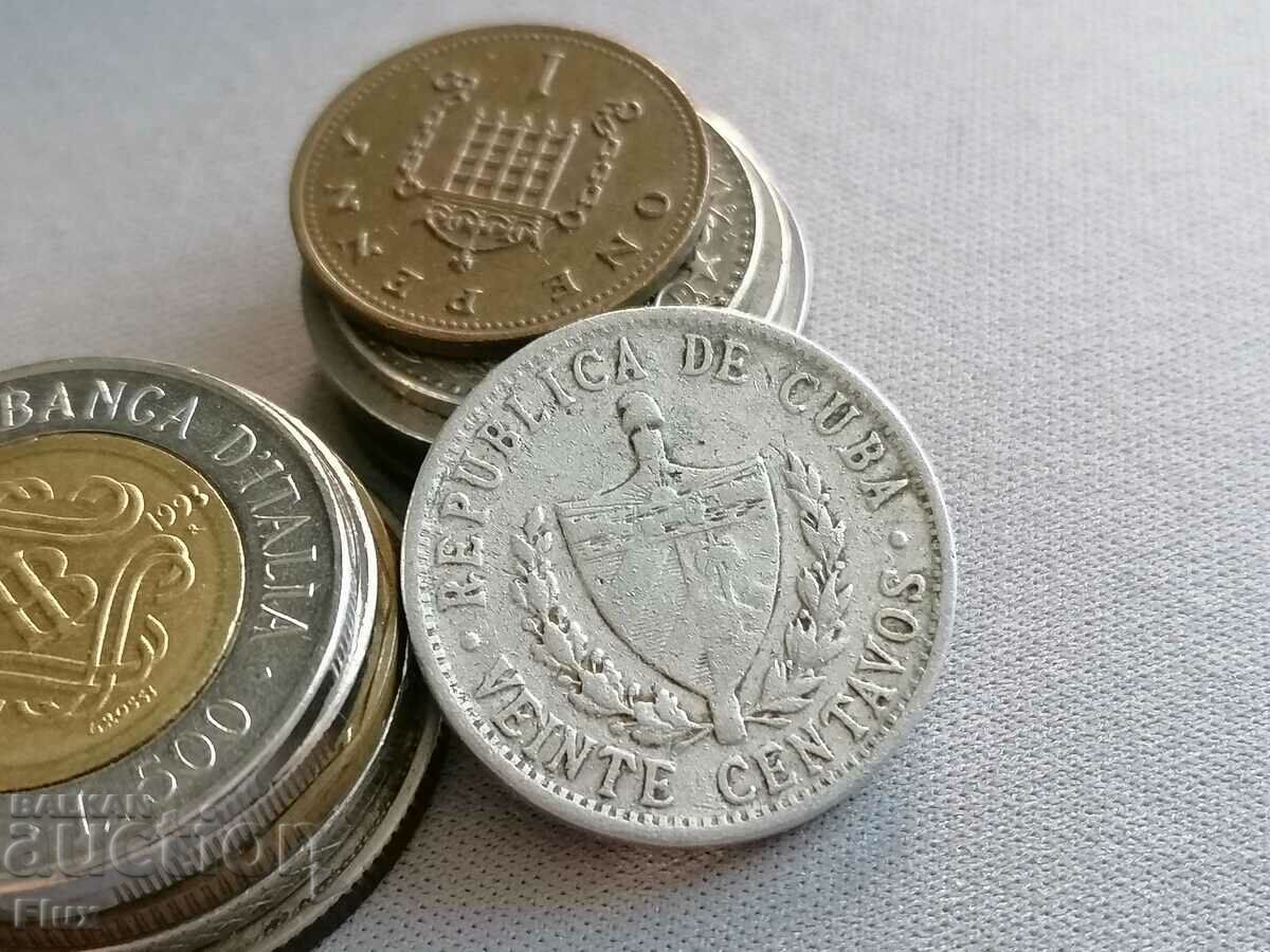 Coin - Cuba - 20 cent 1969 with price 1.75 BGN | € 0.89 Coin - Cuba - 20 cent 1969 with price 1.75 BGN | € 0.89