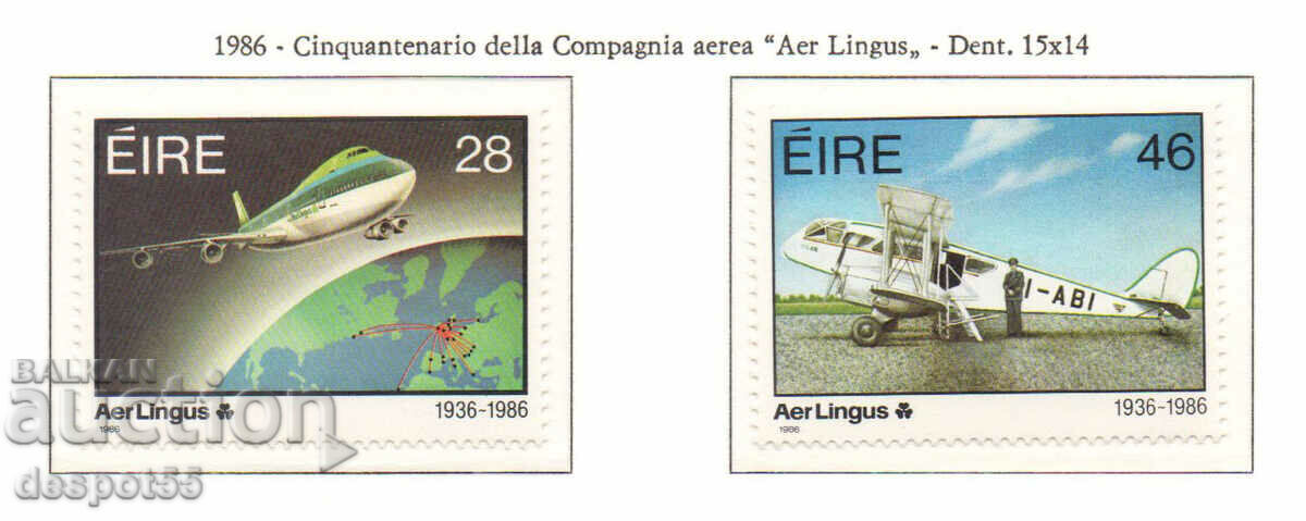 1986. Eire. 50 years of Aer Lingus.
