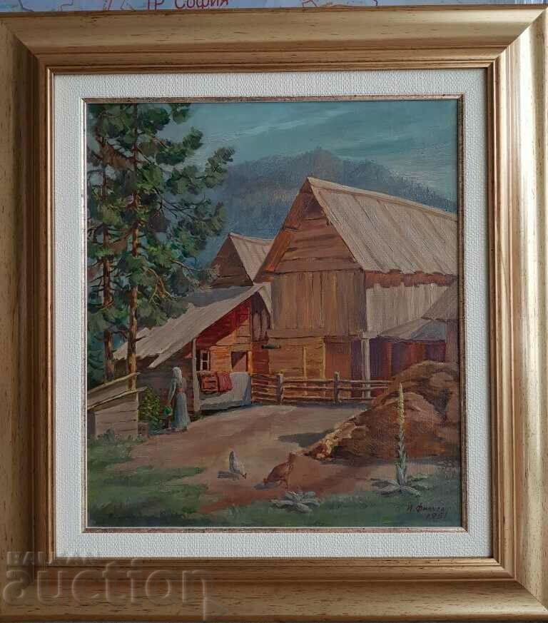 Yordan Filchev 1908-1968 Through the Rhodopes 1951 Oil painting with price 1100.00 BGN | € 562.42