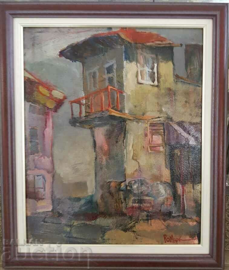 Rosen Markovski Το Παλιό Σπίτι 1988 τοπίο πρώιμο λάδι με τιμή 750.00 BGN | € 383.47 Rosen Markovski Το Παλιό Σπίτι 1988 τοπίο πρώιμο λάδι με τιμή 750.00 BGN | € 383.47