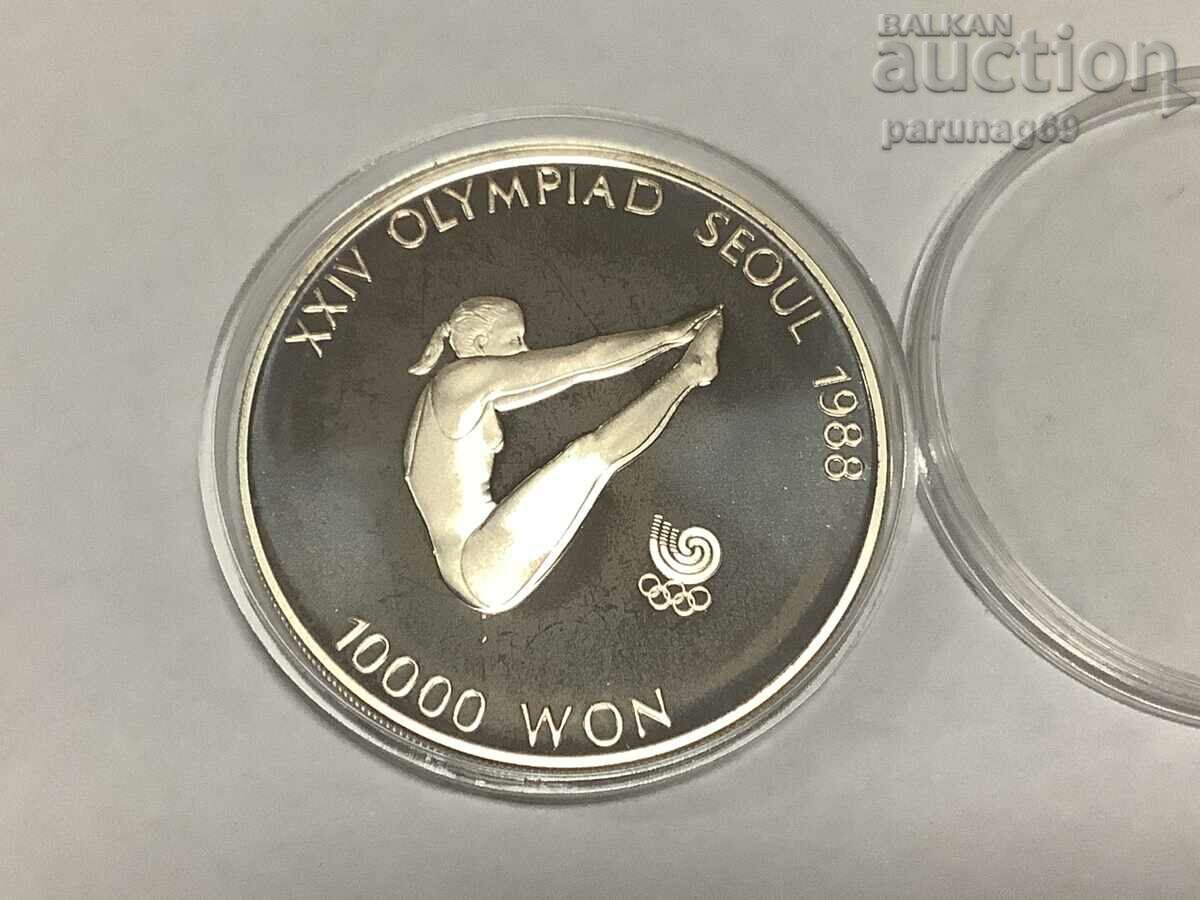 South Korea 10000 Won 1987 - Silver 0.925 Diving