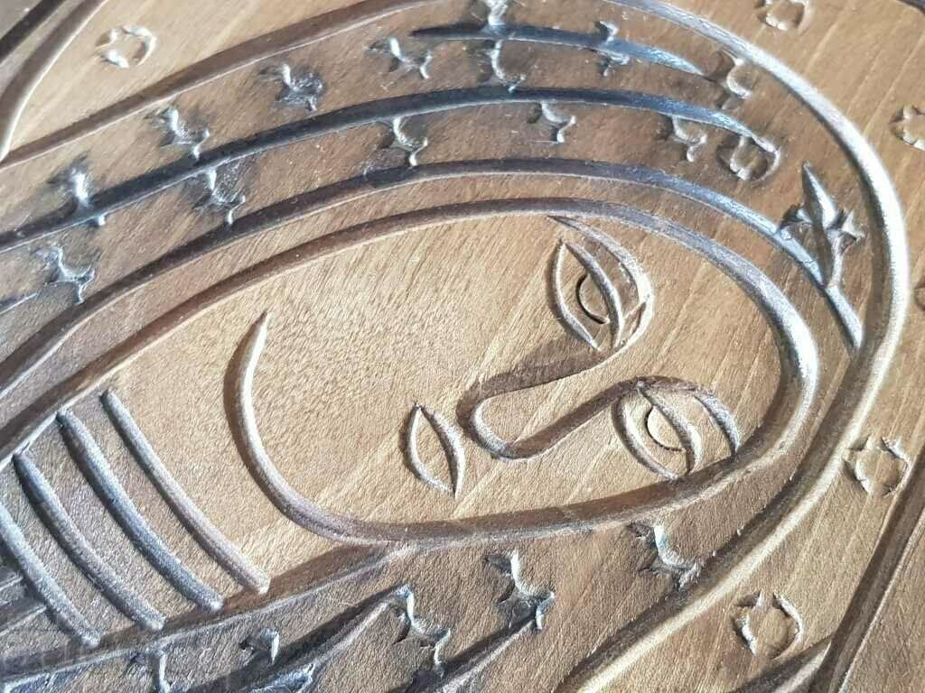 ΠΑΛΙΑ ξυλόγλυπτη εικόνα με την Παναγία - 5 ΠΑΛΙΑ ξυλόγλυπτη εικόνα με την Παναγία - 5