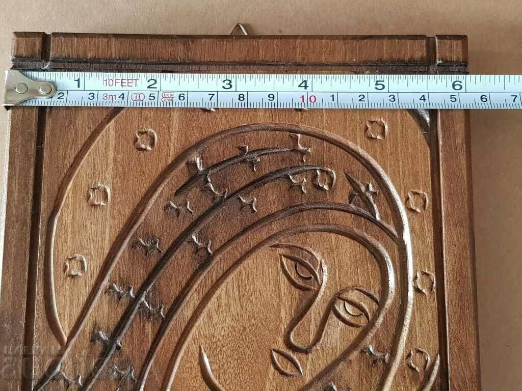 ΠΑΛΙΑ ξυλόγλυπτη εικόνα με την Παναγία - 7 ΠΑΛΙΑ ξυλόγλυπτη εικόνα με την Παναγία - 7