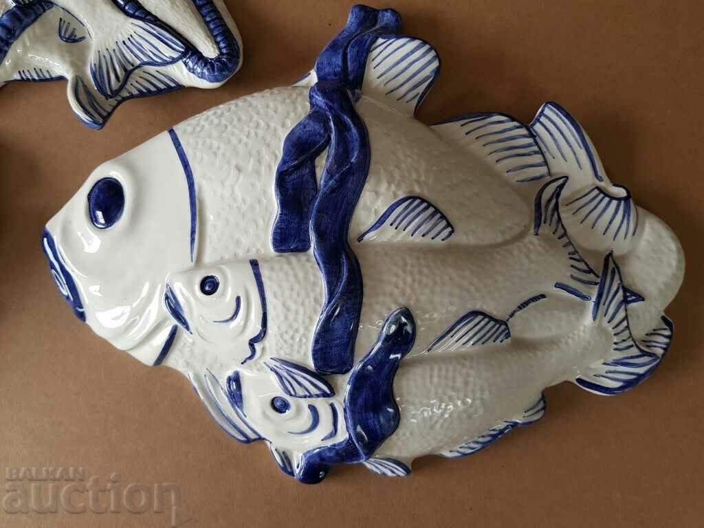 Auction BEAUTIFUL Ceramic Porcelain 3 Nautical Wall Decorations Auction BEAUTIFUL Ceramic Porcelain 3 Nautical Wall Decorations