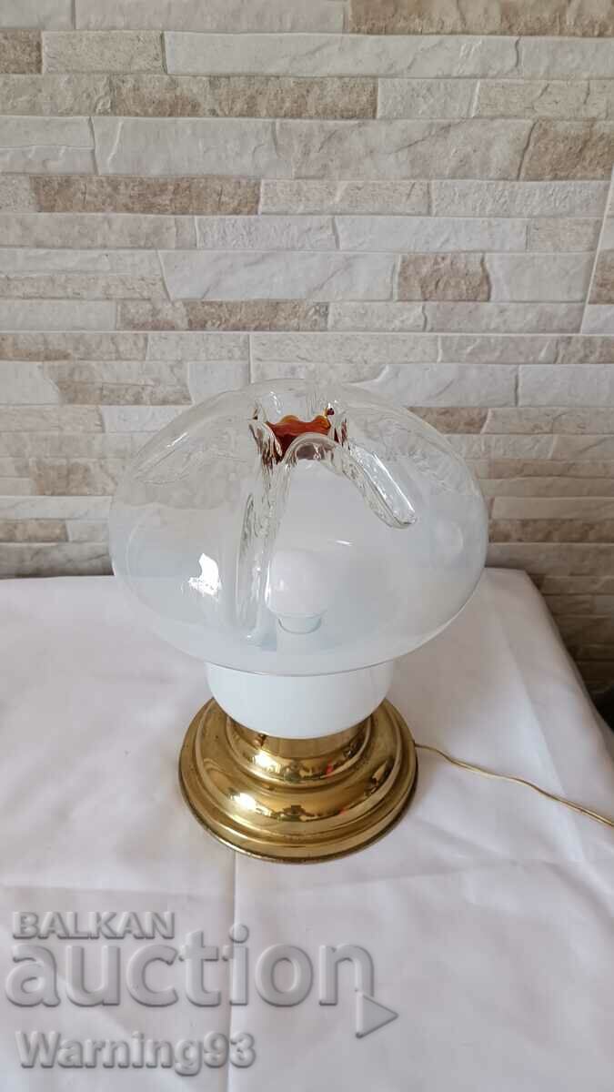 Old brass night lamp with blown glass - Antique - #45 with price 95.00 BGN | € 48.57 Old brass night lamp with blown glass - Antique - #45 with price 95.00 BGN | € 48.57