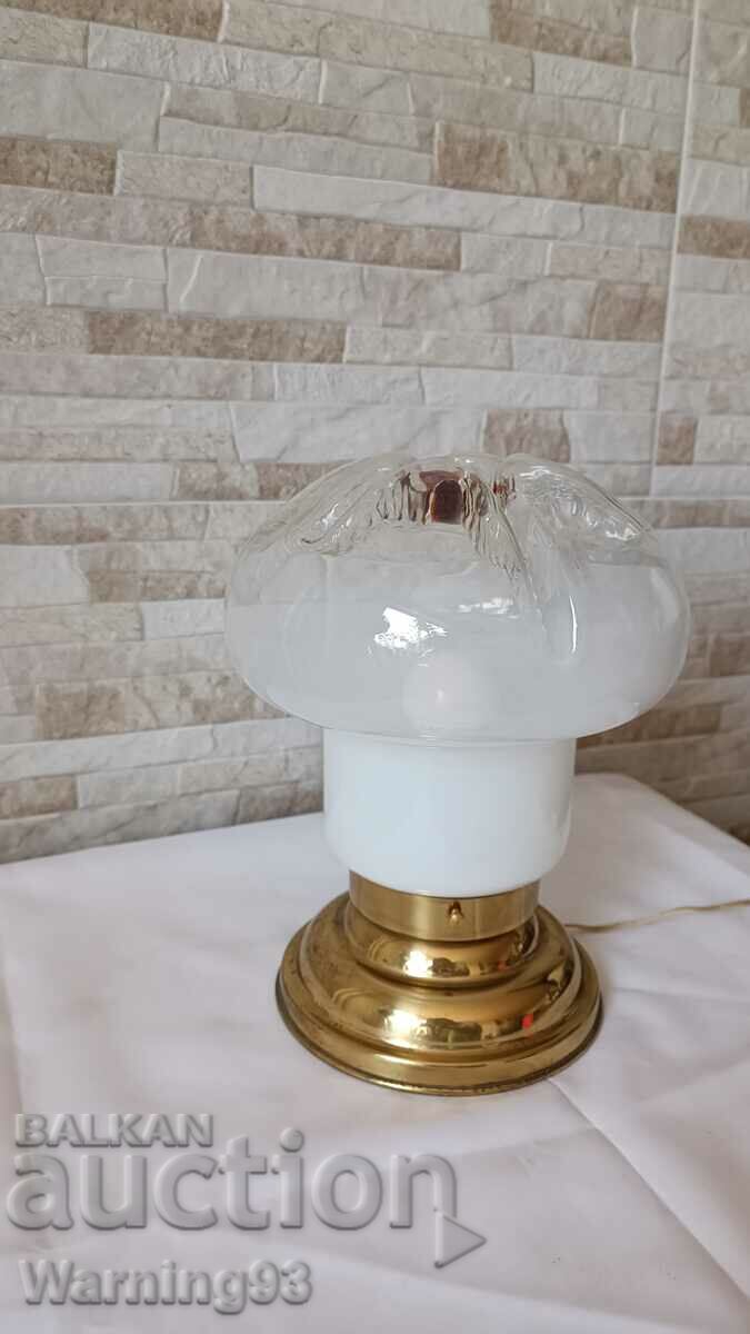 Delivery of Old brass night lamp with blown glass - Antique - #45 Delivery of Old brass night lamp with blown glass - Antique - #45
