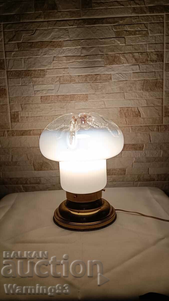 Old brass night lamp with blown glass - Antique - #45 - 6 Old brass night lamp with blown glass - Antique - #45 - 6