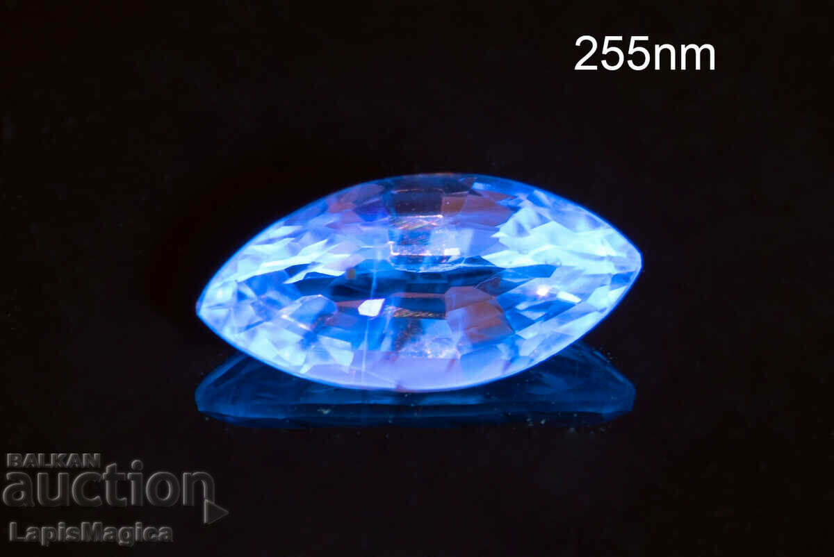 Blue Sapphire 0.63ct VS Ceylon Fluorescent Marquise Cut with price 220.00 BGN | € 112.48 Blue Sapphire 0.63ct VS Ceylon Fluorescent Marquise Cut with price 220.00 BGN | € 112.48