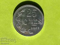 25 centimes 1963 Λουξεμβούργο