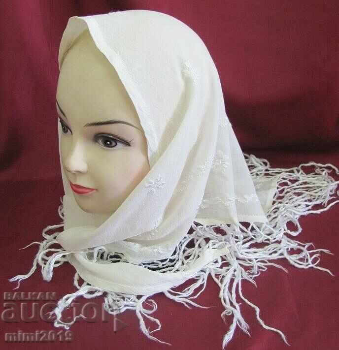 Folk Art Very Old Costume Head Towel - 7 Folk Art Very Old Costume Head Towel - 7