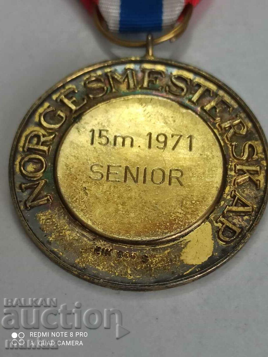 Ασημένιο μετάλλιο Νορβηγίας με επίχρυσο - 5 Ασημένιο μετάλλιο Νορβηγίας με επίχρυσο - 5