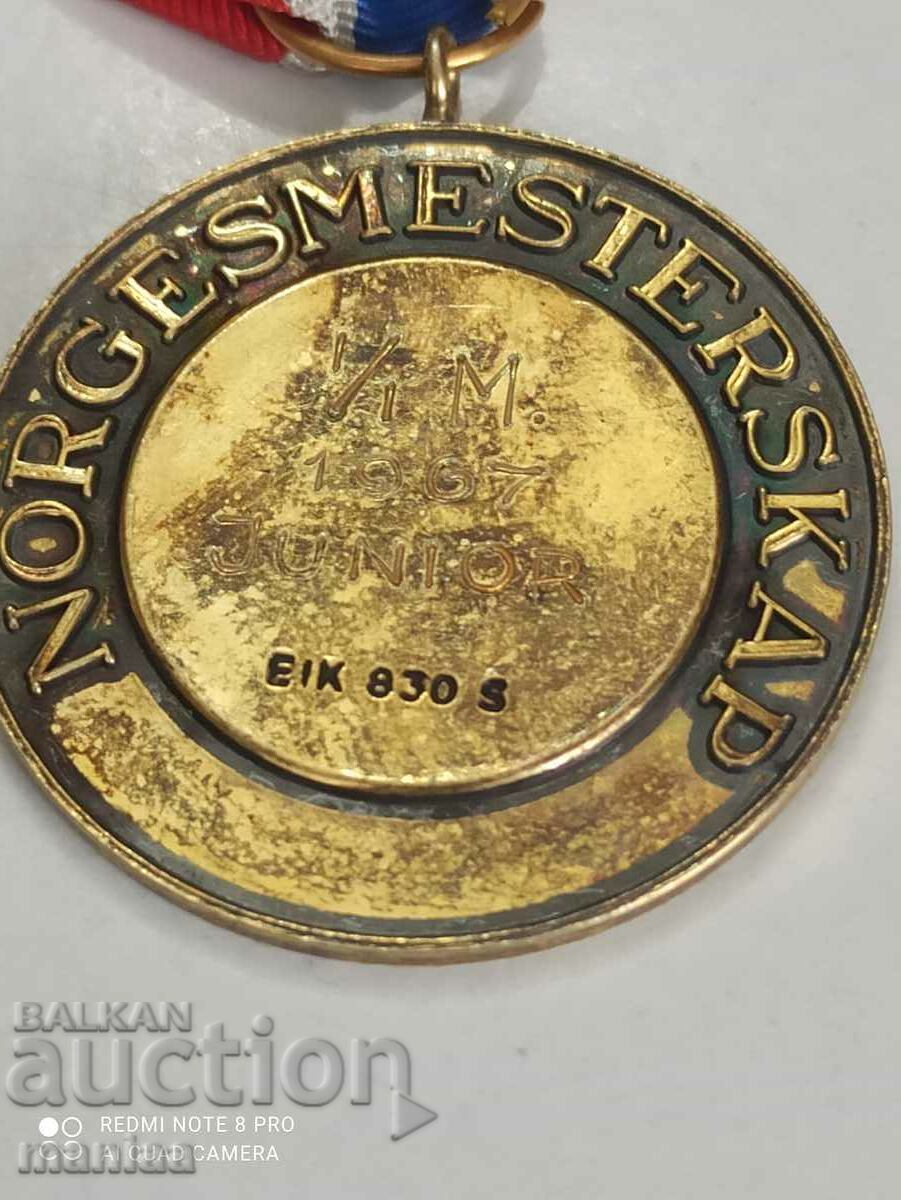 Auction  Norwegian Silver Medal with Gilt