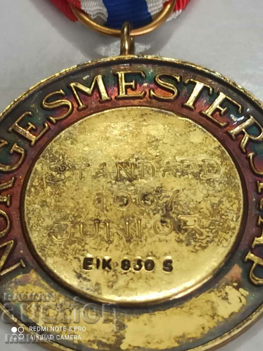 Auction Norwegian Silver Medal with Gilt Auction Norwegian Silver Medal with Gilt