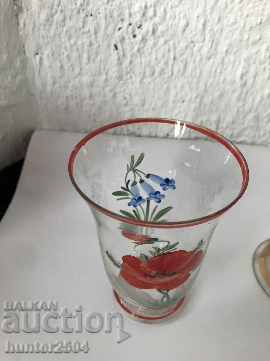 Vase and glasses - hand painted with price 23.95 BGN | € 12.25 Vase and glasses - hand painted with price 23.95 BGN | € 12.25