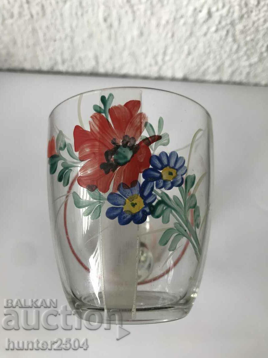 Auction Vase and glasses - hand painted Auction Vase and glasses - hand painted