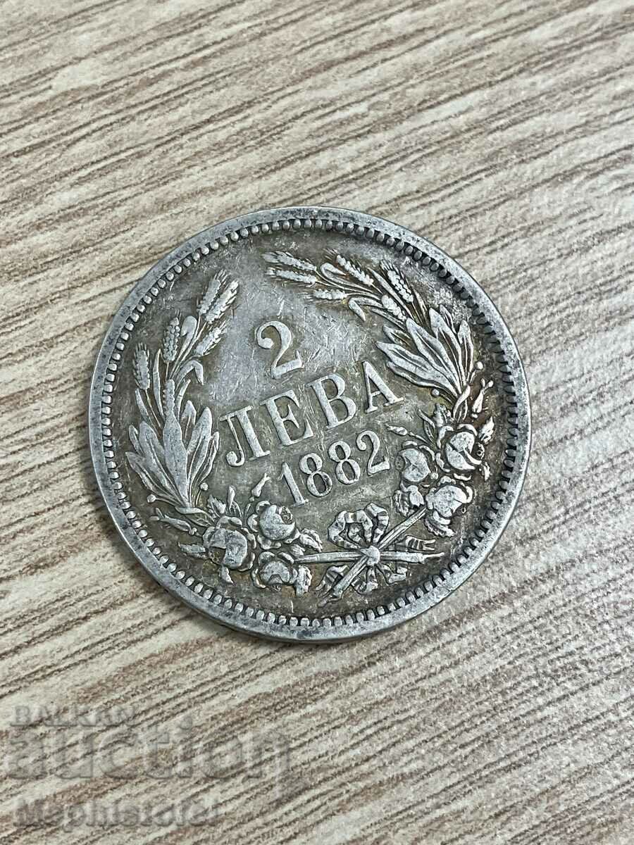 2 BGN 1882, Πριγκιπάτο της Βουλγαρίας - ασημένιο νόμισμα